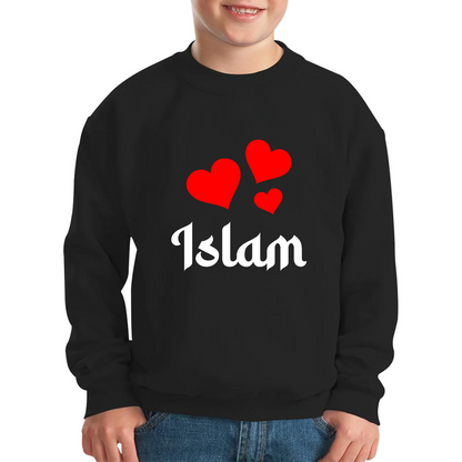 Islam Hearts Spiritual Islamic Religious Muslim Islam Religion Gift Kids Jumper