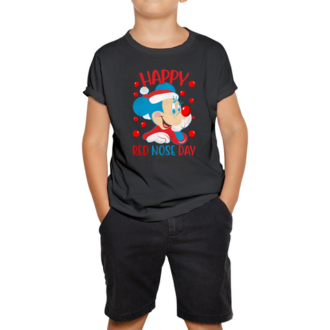 Happy Red Nose Day Mickey Mouse Red Nose Day Minnie Mickey Mouse Comic Relief Disneyland Cartoon Lover Kids Tee