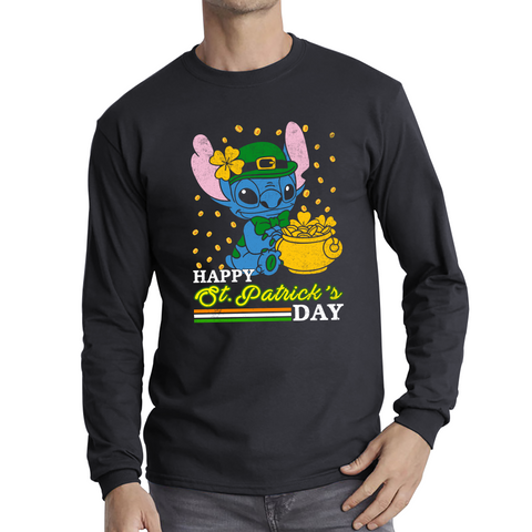 Long Sleeve Stitch St patrick's Day T Shirt