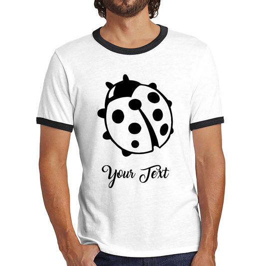 Personalised Ladybug Your Name Cute Insect Ladybug Ladybird Ringer T Shirt