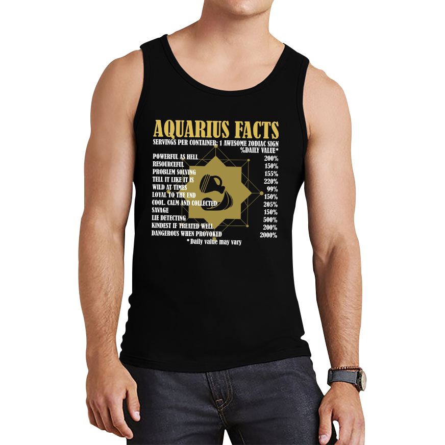 Aquarius Facts Horoscope Zodiac Astrological Sign Astrology Signs Birthday Present Tank Top