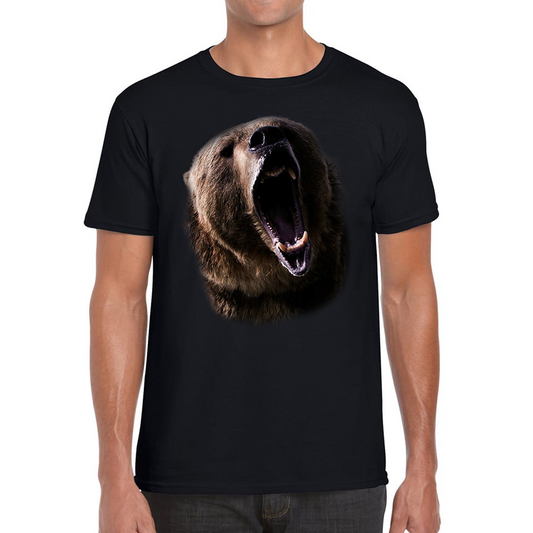 Grizzly Bear Roaring Face T Shirt
