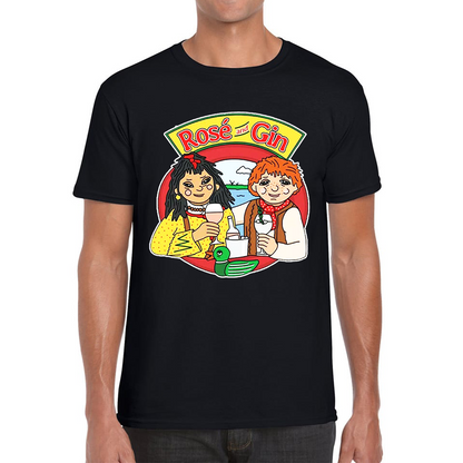 Rosé and Gin Funny 90's TV Show Rosie and Jim Boat Wine T Shirt