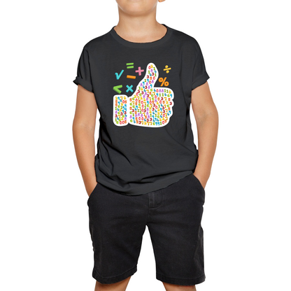 World Numbers Day Maths Day Funny Thumbs Up Colour Numbered Charity Day Kids Tee