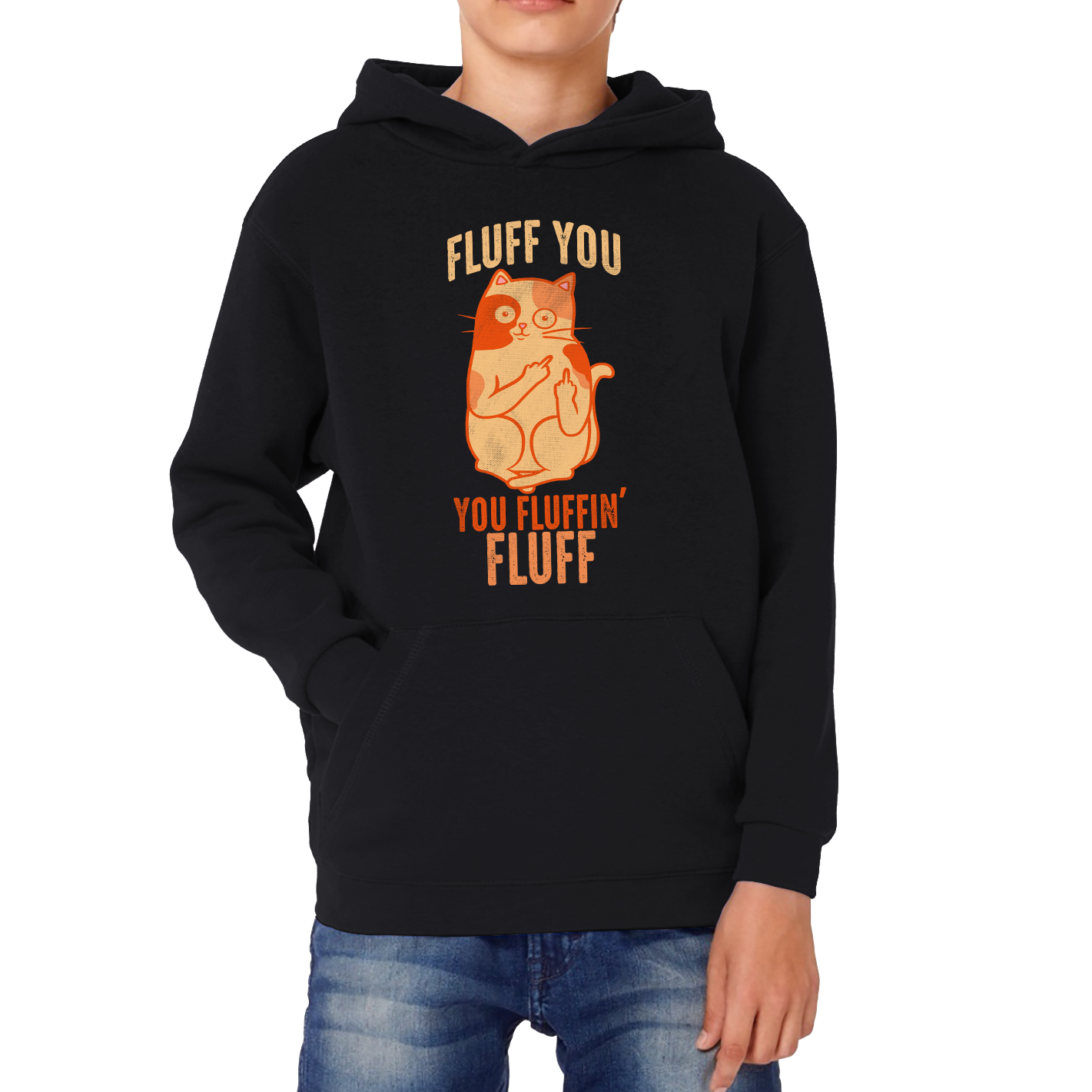 Fluff You You Fluffin Fluff Cat Funny Hoodie