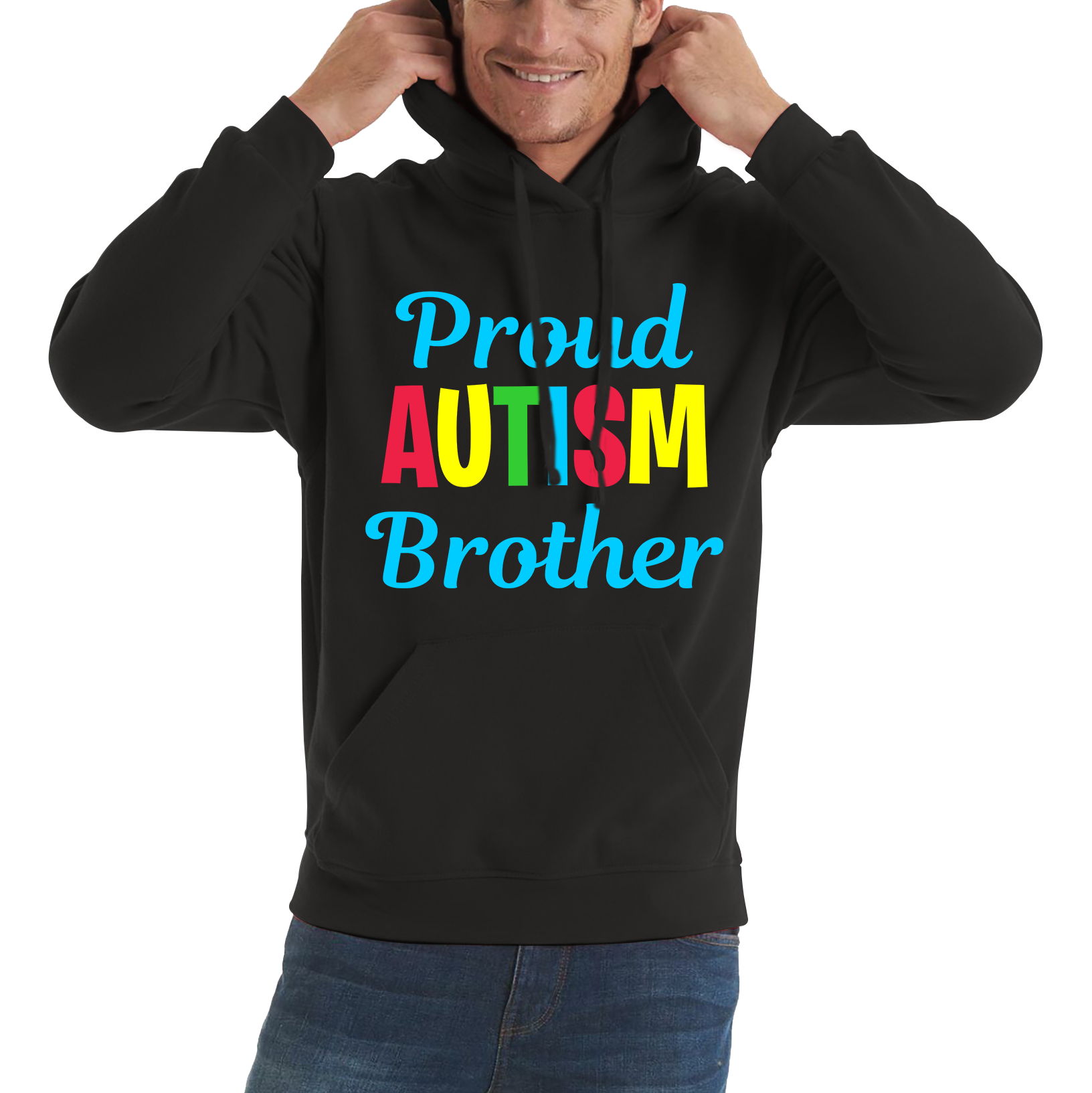 Proud Autism Brother Autism Awareness Adult Hoodie