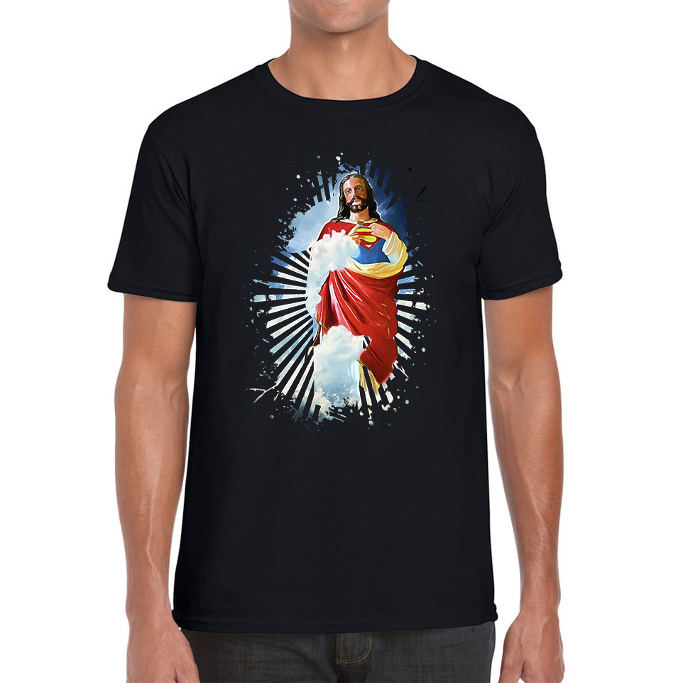 Jesus Christ Superman T-shirt Superman Inspired Spoof Avengers Superhero Christian Gift Mens Tee Top