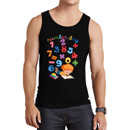 Numbers Day Colourful Numbers Maths Day School Charity Day Mathletics Tank Top