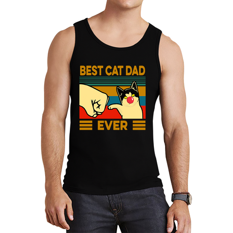 Best Cat Dad Ever Red Nose Day Tank Top. 50% Goes To Charity
