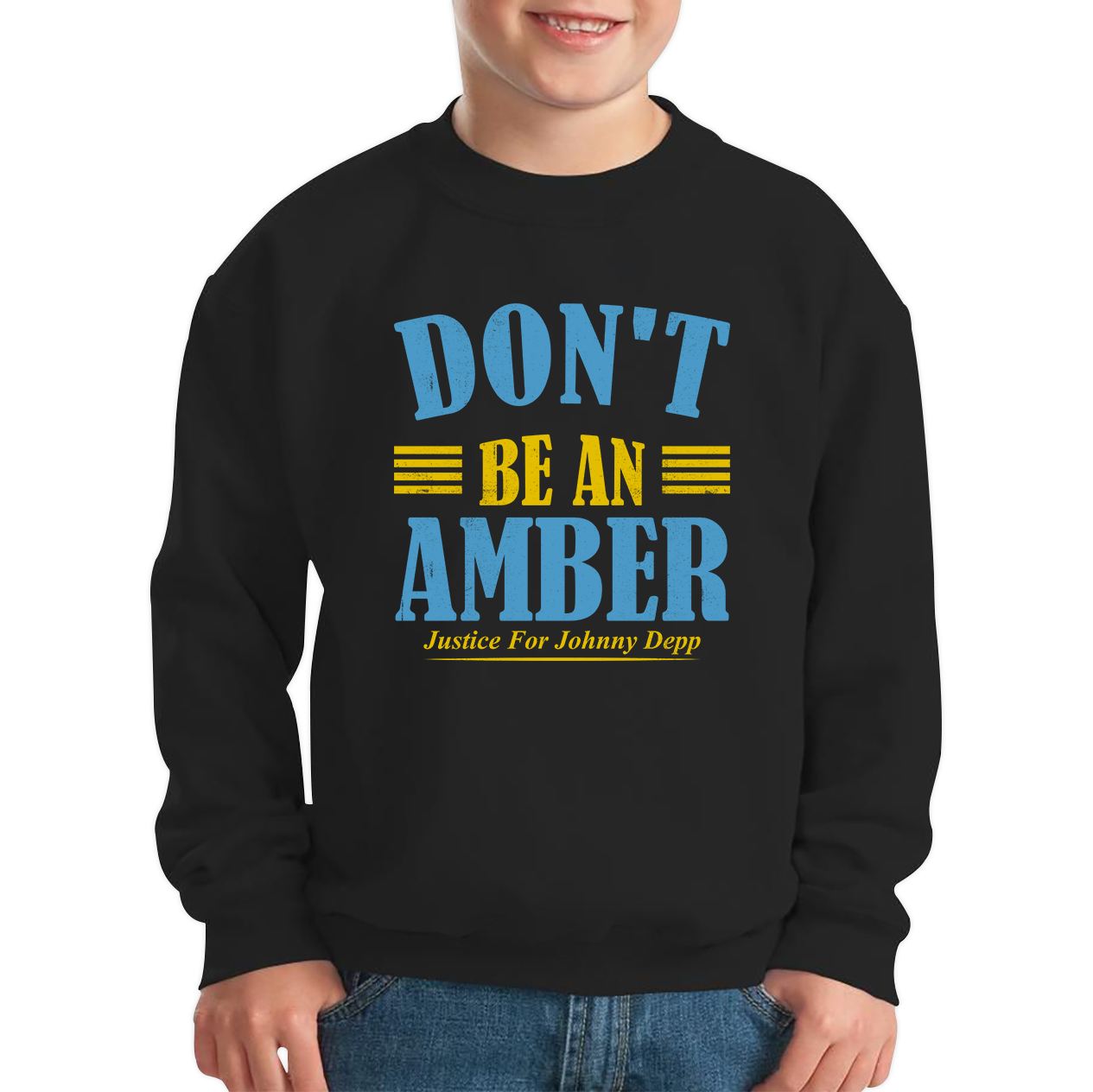 Don't Be An Amber Justice For Johnny Depp Jumper Stand With Johnny Depp Kids Sweatshirt