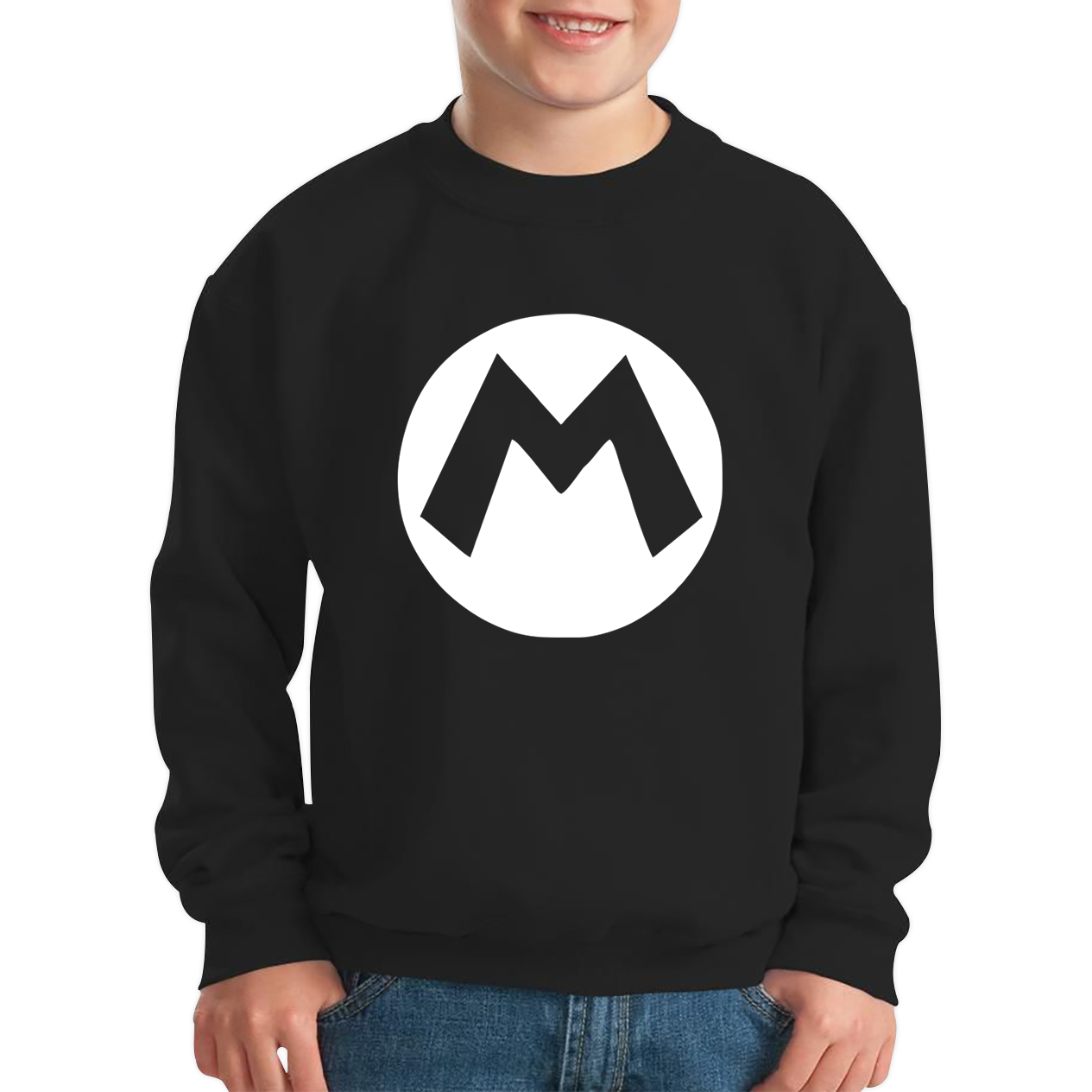 Mario Bros Character Logo Super Mario Mario Mario Bro Toad Retro Gaming Kids Jumper