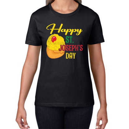 Happy St. Joseph's Day Saint Joseph Pray For Us Traditional Catholic Womens Tee Top