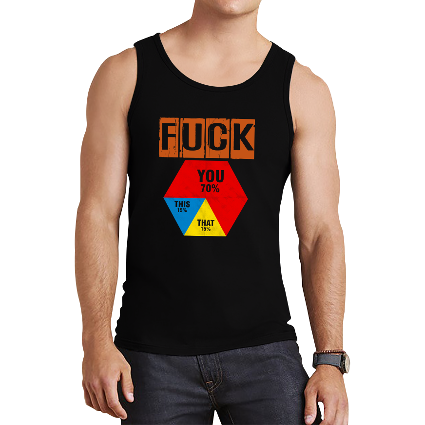 Funny Offensive Love Triangle Fuck You Vest offensive Rude Tank Top