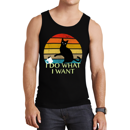 Black Cat I Do What I Want Vintage Tank Top
