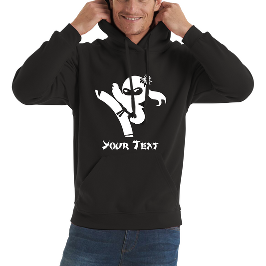 Personalised Ninja Girl Your Text Retro Ninja Warrior Martial Arts Judo Karate MMA Unisex Hoodie