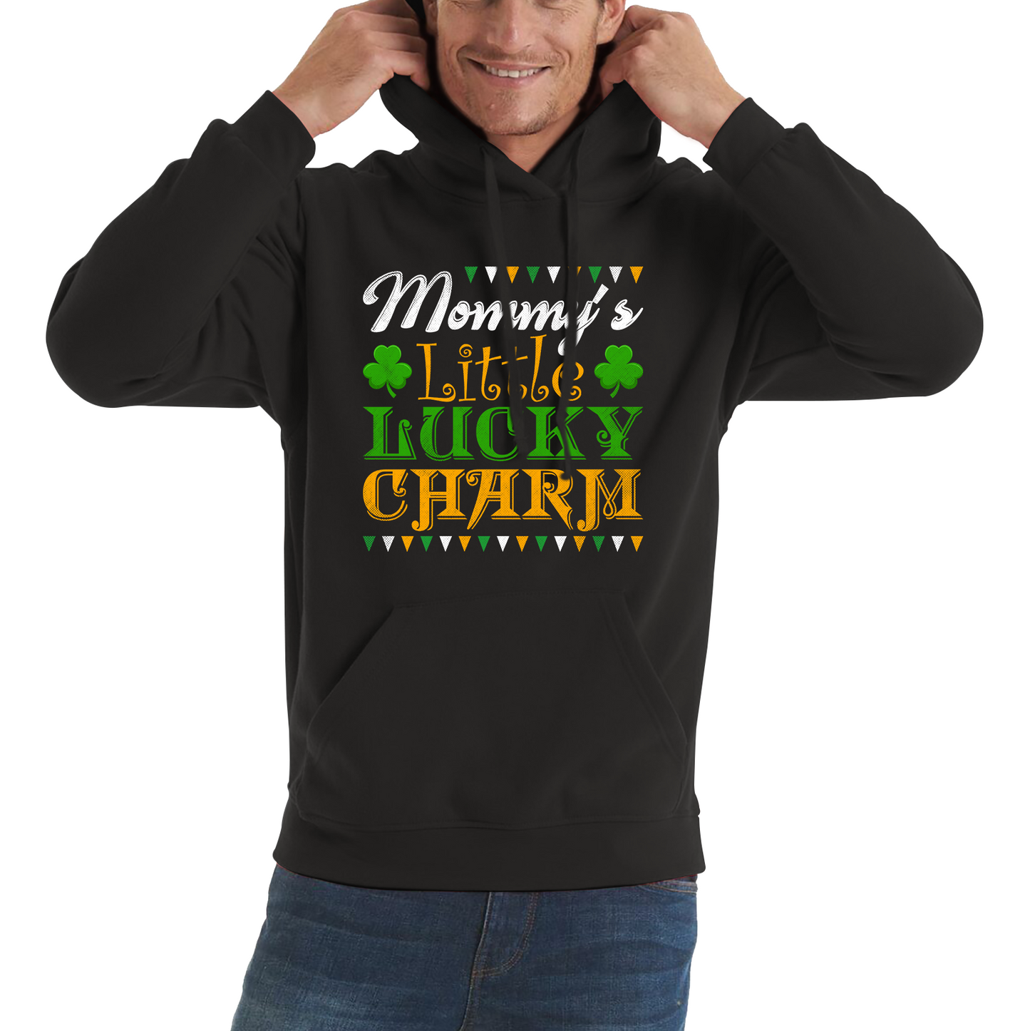 Mommy's Little Lucky Charm St. Patrick's Day Mama's Lucky Charm Lucky Shamrock Irish Family Saint Patricks Day Unisex Hoodie