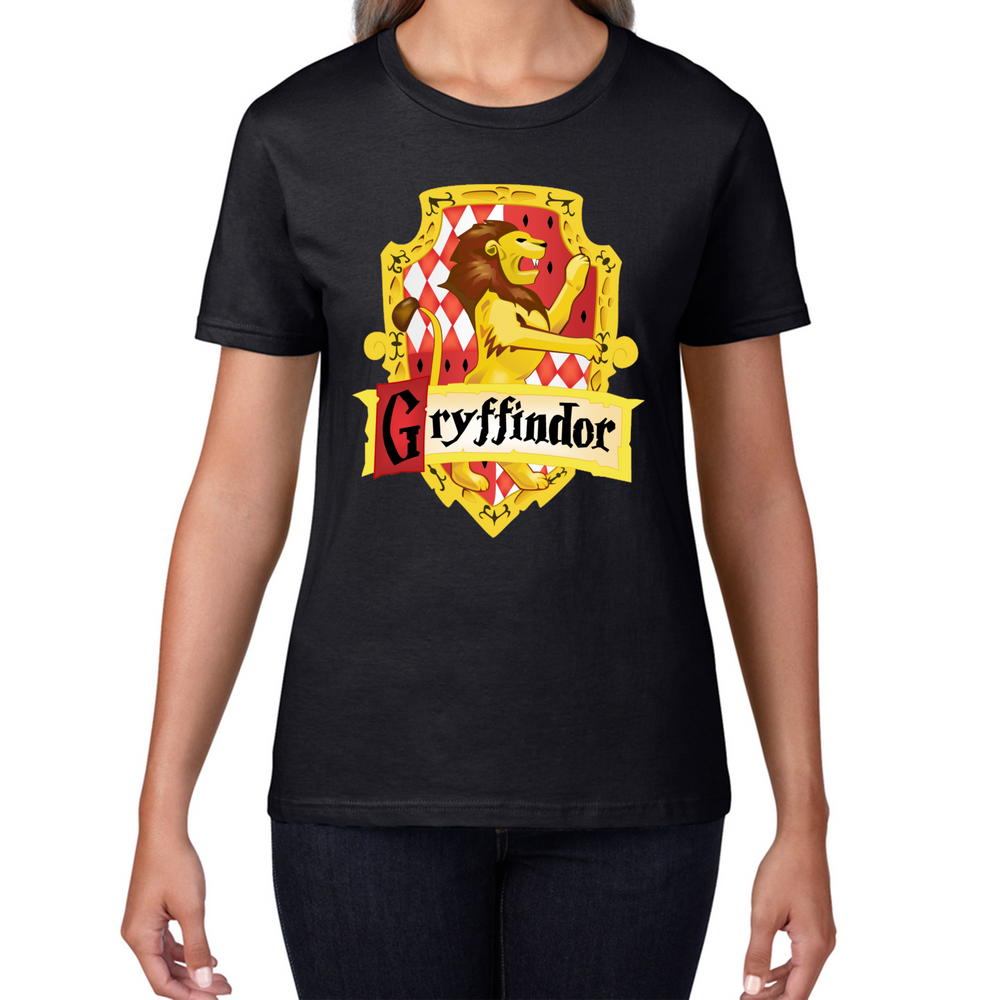 Gryffindor Logo Harry Potter Hogwarts School Witchcraft Wizardry Ladies T Shirt