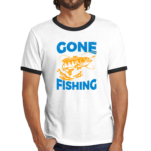 Gone Fishing Shirt Funny Fisherman Fishing Ringer T Shirt