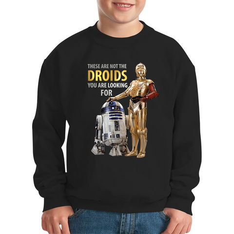 Star Wars These aren't The Droids You're Looking for Jumper Funny Star Wars R2D2 C3PO Kids Sweatshirt