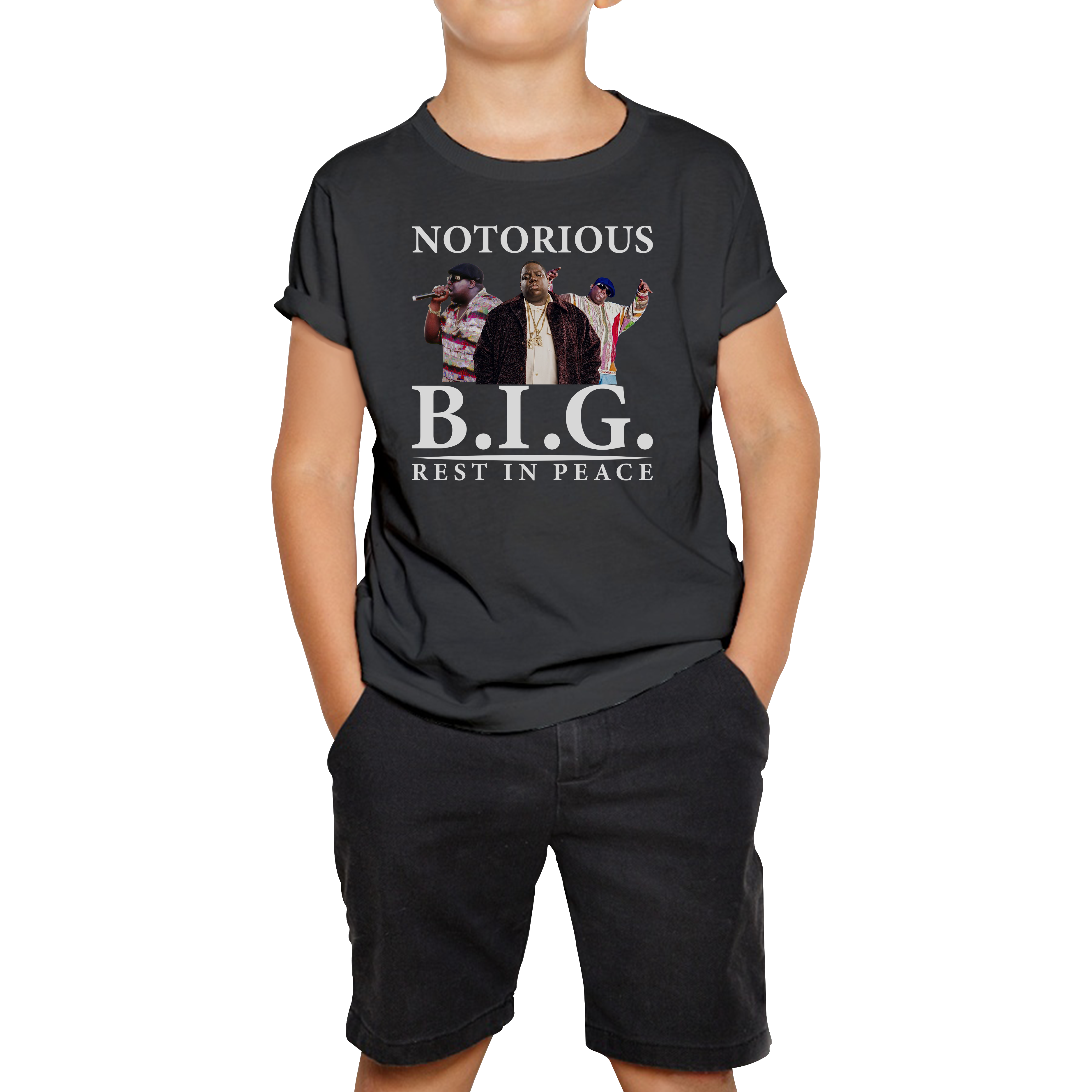 The Notorious B.I.G. American Rapper T-Shirt Christopher George Songwriter Gangsta Rap Greatest Rappers Kids Tee