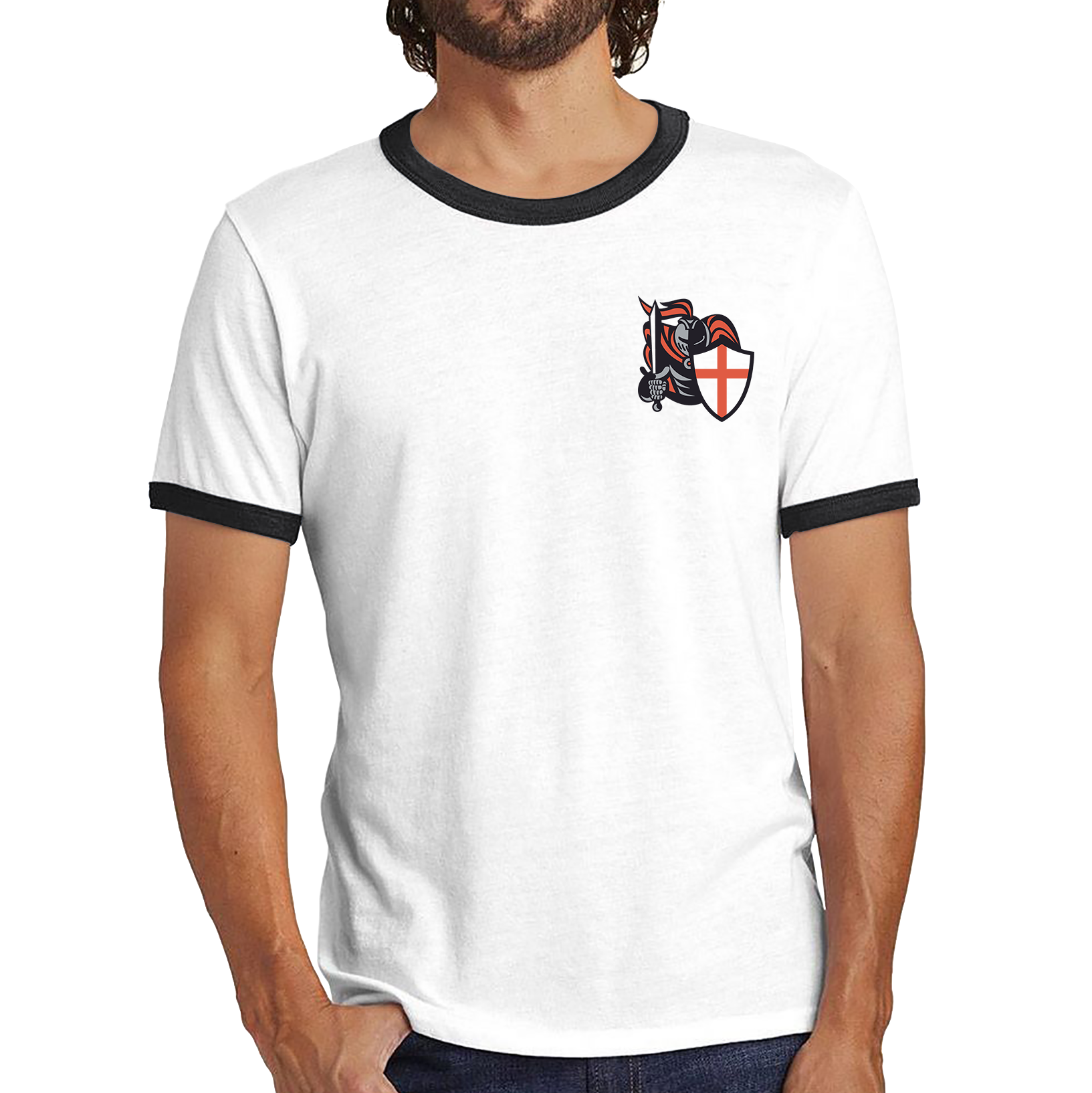 Happy St. George's Day Knight England Flag Saint George Ringer T Shirt