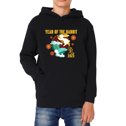Year Of The Rabbit 2023 Chinese New Year Lunar New Year Zodiac Kids Hoodie