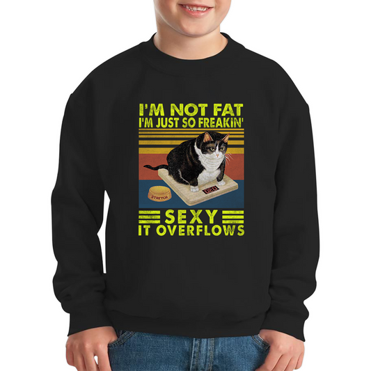 I’m Not Fat I’m Just So Freakin Sexy It Overflows Cat Vintage Sweatshirt