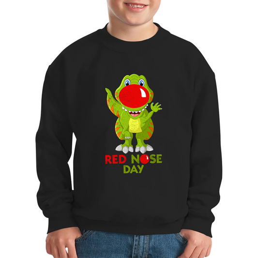 Funny Dinosaur Red Nose Day Sweatshirt