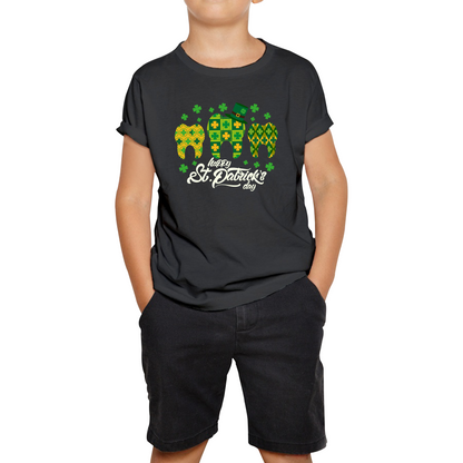 Happy St. Patrick's Day Tooth Dentist Dental Squad Tooth Shamrock Irish Day Saint Patricks Day Kids Tee