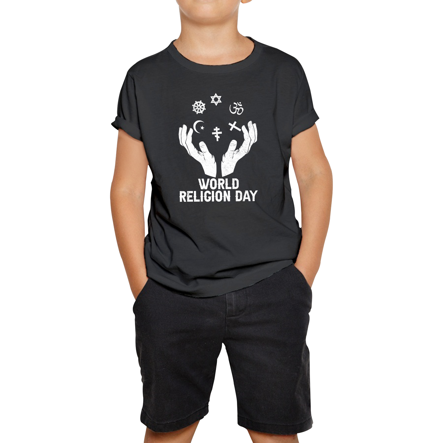 World Religion Day Religious Peace For Everyone Religious Love Religion Day Kids Tee