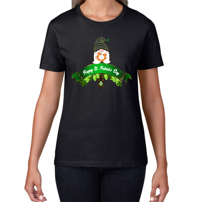Happy St. Patrick's Day Leprechaun Gnome Irish Gnomes Lucky Gnomes Saint Patricks Day Womens Tee Top