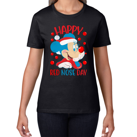 Happy Red Nose Day Mickey Mouse Red Nose Day Minnie Mickey Mouse Comic Relief Disneyland Cartoon Lover Womens Tee Top