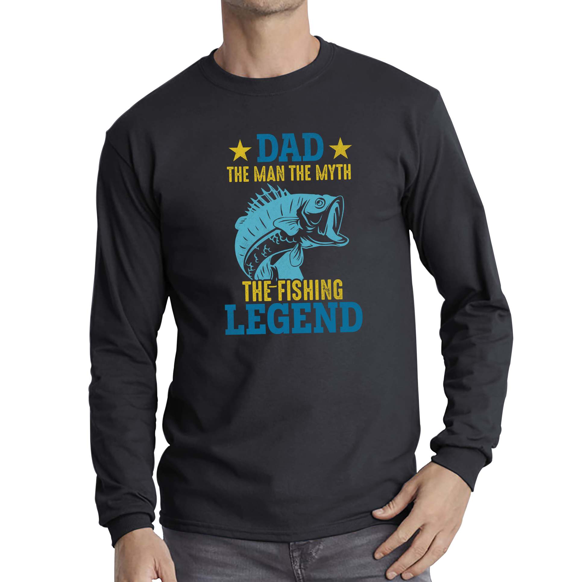 Dad The Man The Myth The Fishing Legend Fishing Shirt Funny