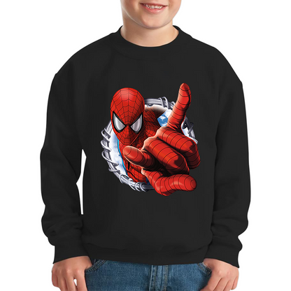 Spiderman Logo No Way Home Avengers Marvel Character Superhero Kids Jumper
