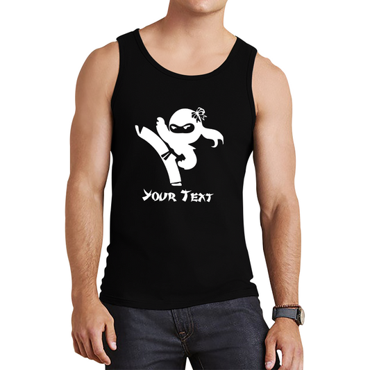 Personalised Ninja Girl Your Text Retro Ninja Warrior Martial Arts Judo Karate MMA Tank Top