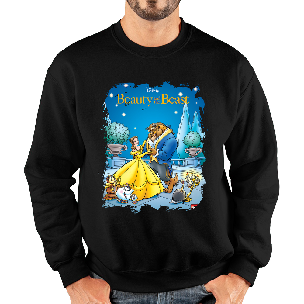 Disney Beauty and the Beast (The Story of the Movie in Comics by Bobbi Jg Weiss) Adult Sweatshirt