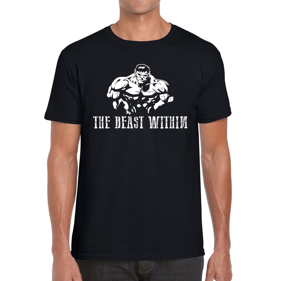 The Beast Within Hulk Bodybuilding Gym Workout Fitness Gym Training Adult T Shirt