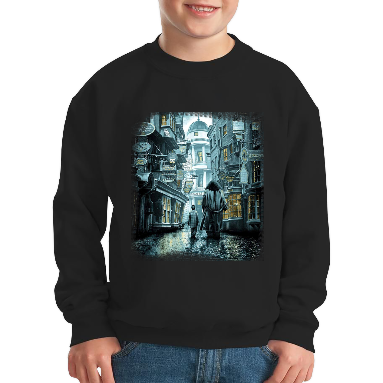 Ape Meets Girl Harry Potter  And The Sorcerers Stone Poster Kids Sweatshirt