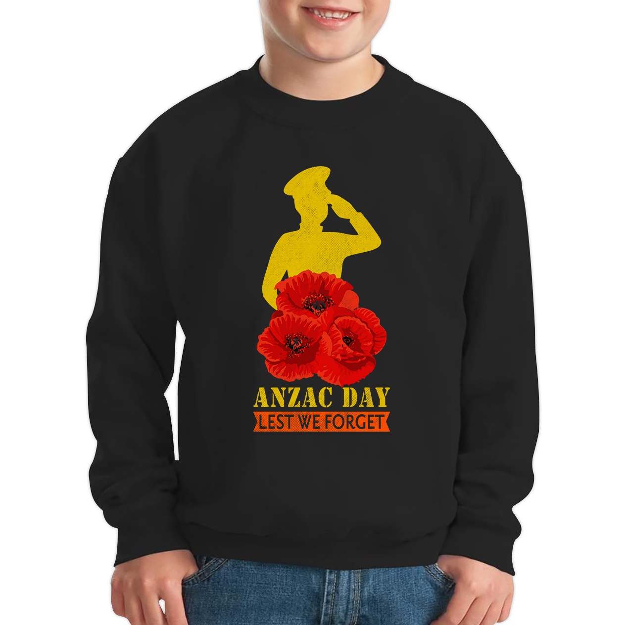 Anzac Day Lest We Forget Poppy Flowers British Veteran Jumper