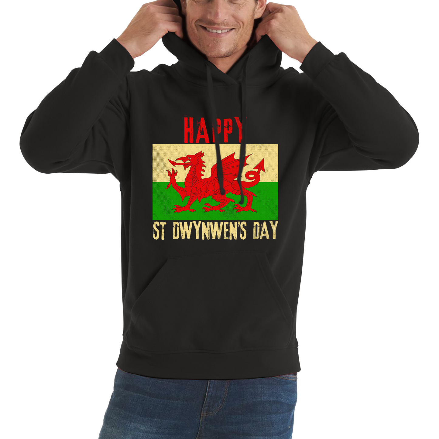 Happy St Dwynwen's Day Dydd Santes Dwynwen Saint Dwynwen Day Saint Of Lovers Unisex Hoodie