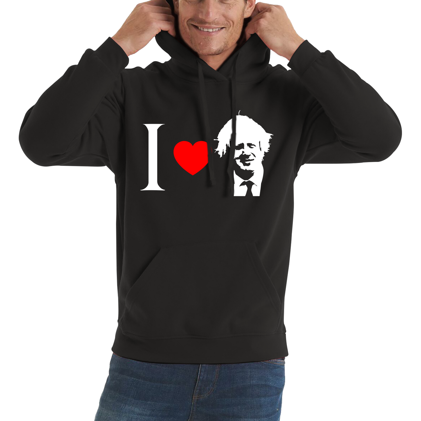 I Love Boris Heart Love Boris Johnson Support Boris Johnson Boris Supporter Unisex Hoodie