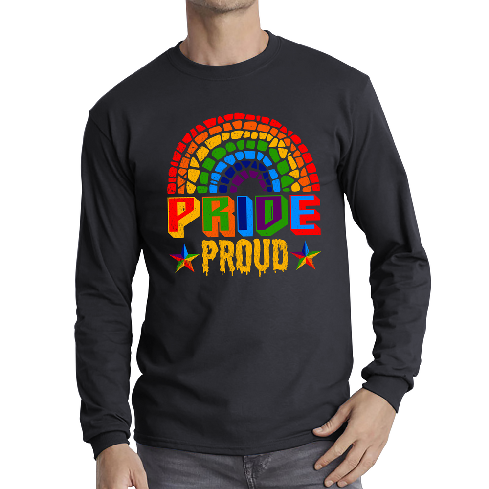 Proud Pride LGBT Pride Gay LGBT Pride Lesbian Rainbow Long Sleeve T Shirt