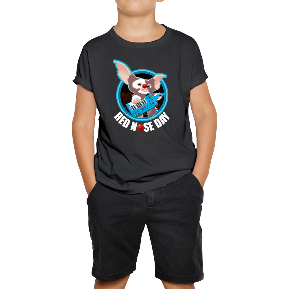 Gremlins Gizmo Piano Red Nose Day Kids T Shirt. 50% Goes To Charity
