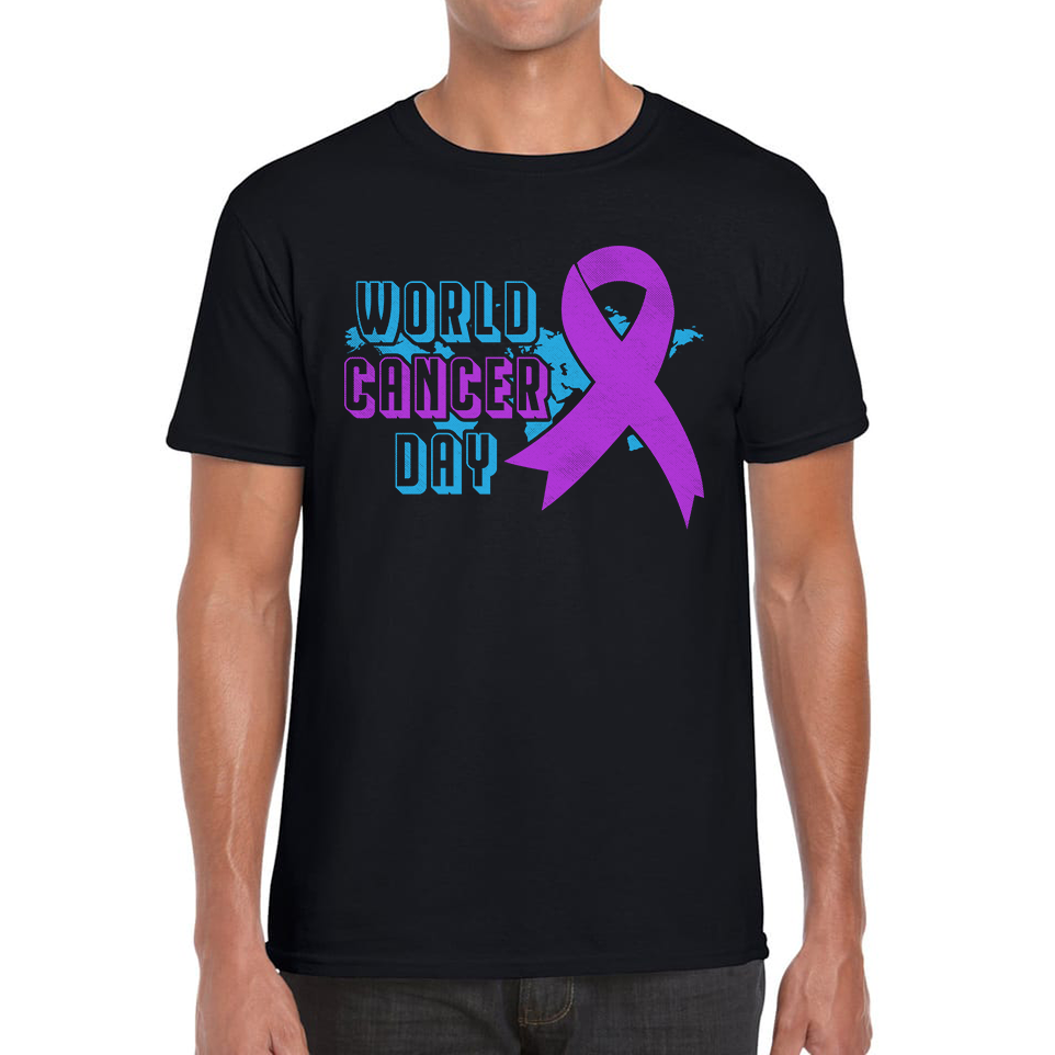 World Cancer Day 4 February Cancer Day Cancer Awareness Cancer Warrior Mens Tee Top