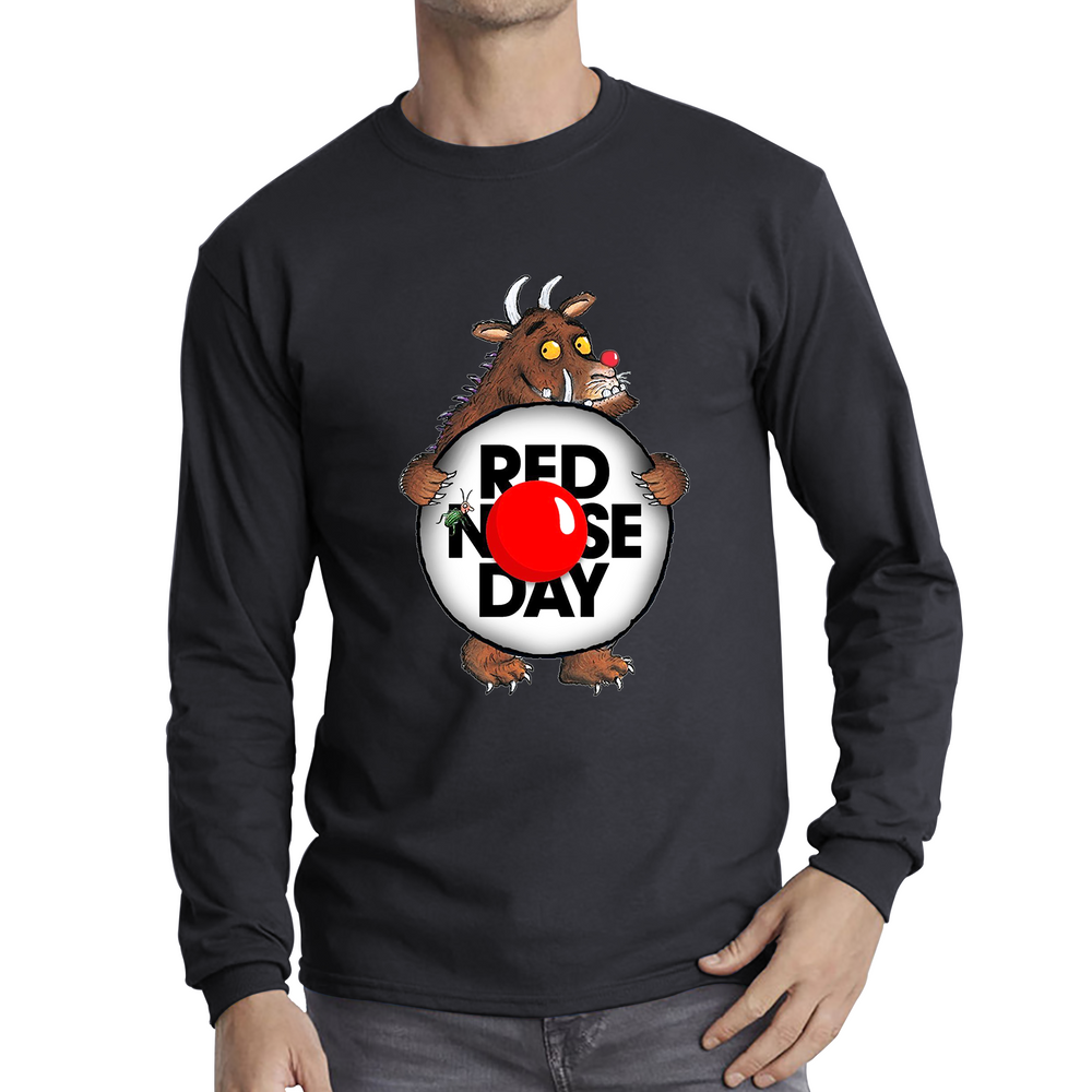 The Gruffalo Red Nose Day Adult Long Sleeve T Shirt. 50% Goes To Charity