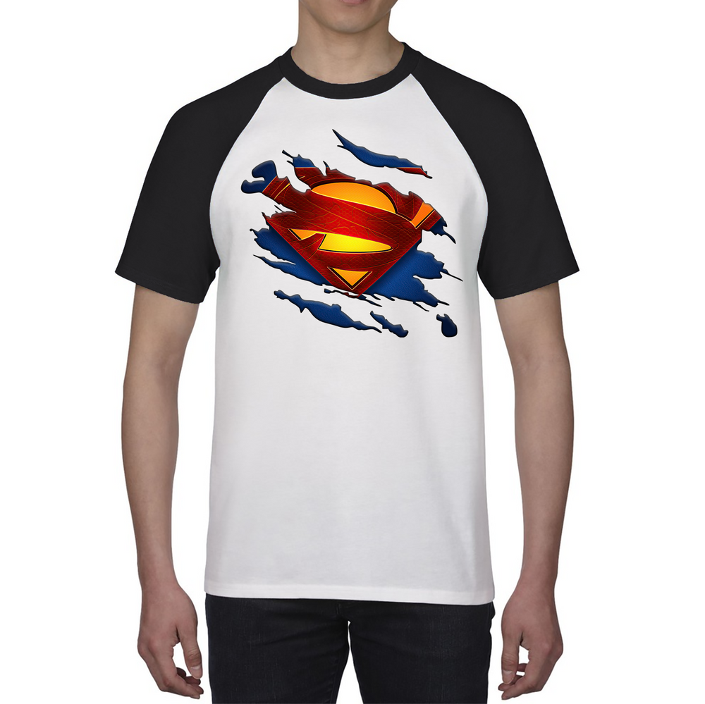 Superman Shirt Fictional Character Superhero Universe Series DC Comics Baseball T Shirt