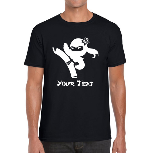 Personalised Ninja Girl Your Text Retro Ninja Warrior Martial Arts Judo Karate MMA Mens Tee Top