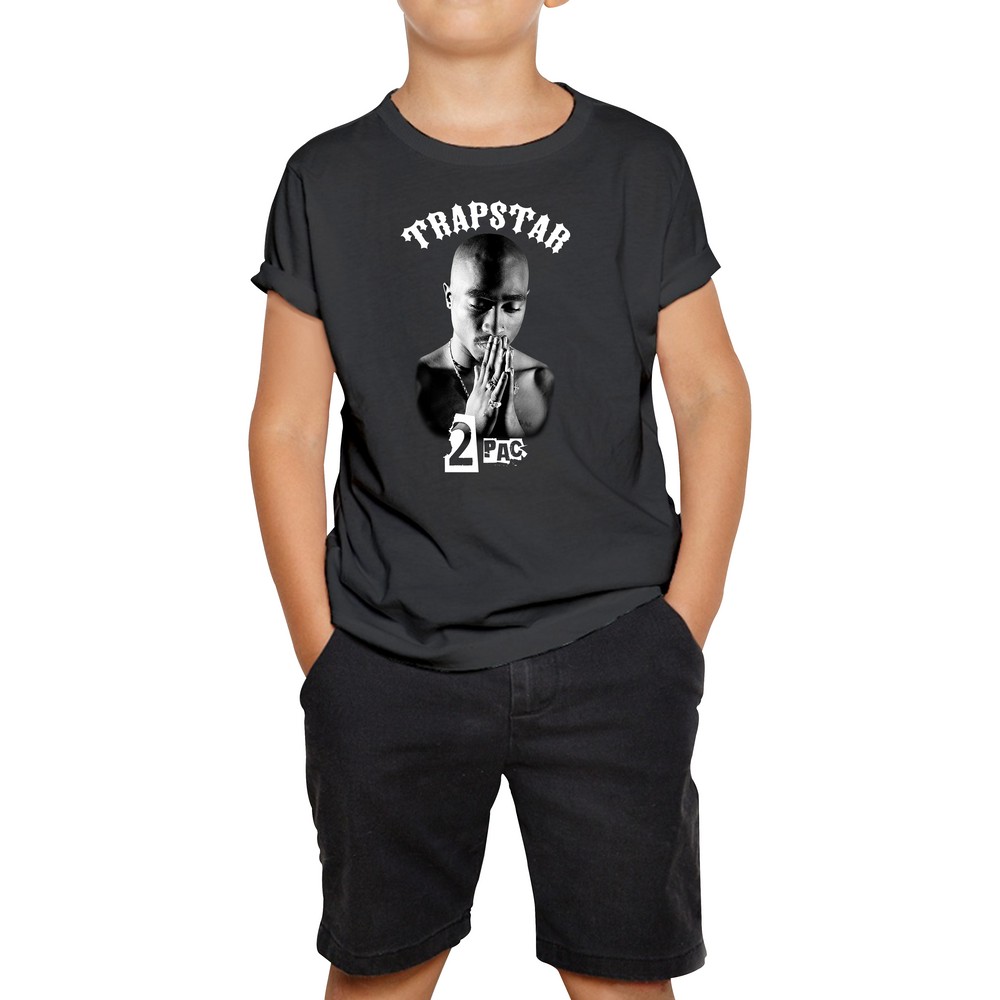 Trapstar 2pac T-Shirt Tupac Shakur American Rapper Hip Hop Lovers Music Gift Kids Tee