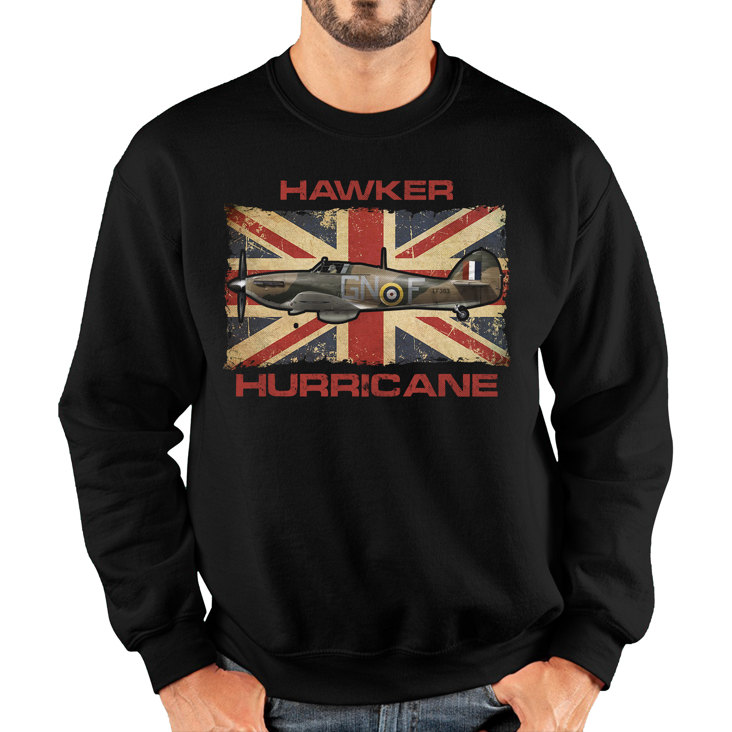Vintage Hawker Hurricane British Veteran Air Force Sweatshirt