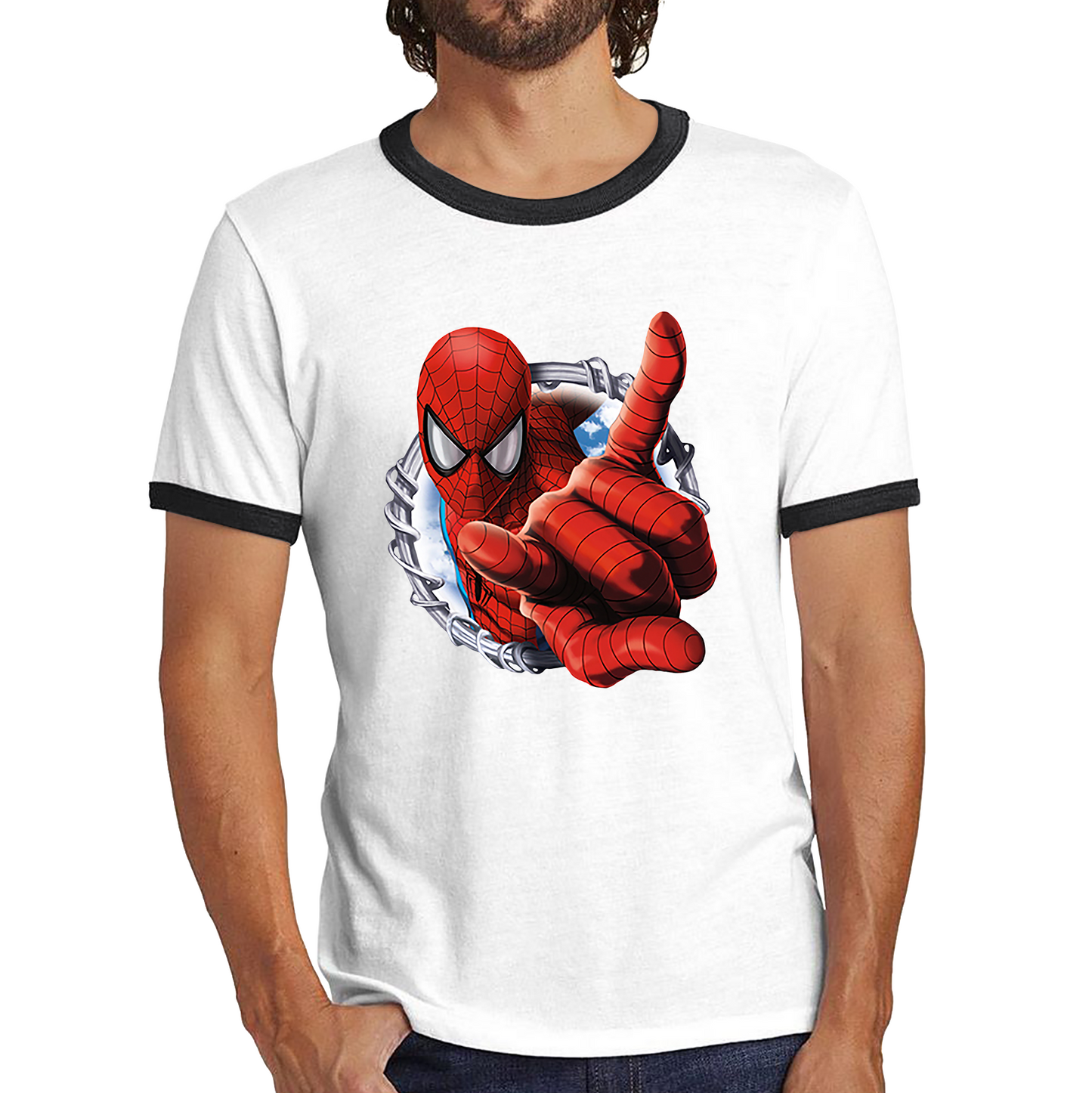 Spiderman Logo No Way Home Avengers Marvel Character Superhero Ringer T Shirt